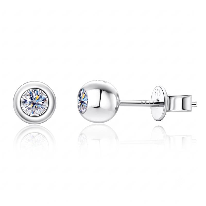 Elvira Small Bubble Moissanite Stud Earrings