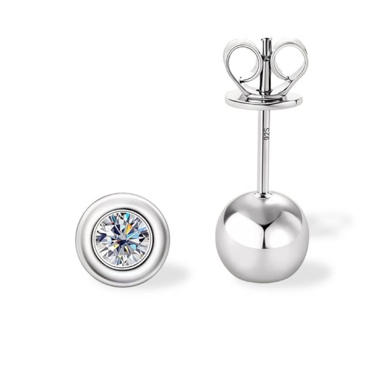 Elvira Small Bubble Moissanite Stud Earrings