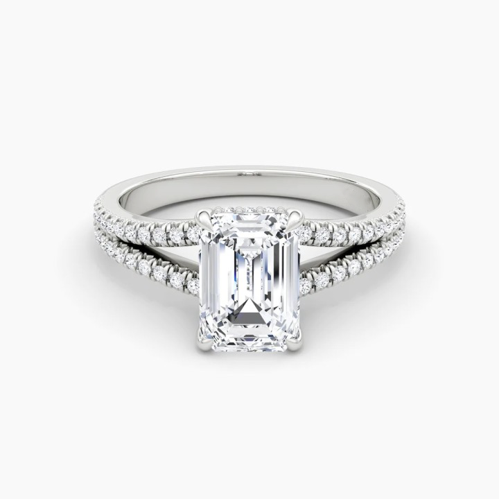 Split Shank Moissanite Engagement Ring-VOOGME