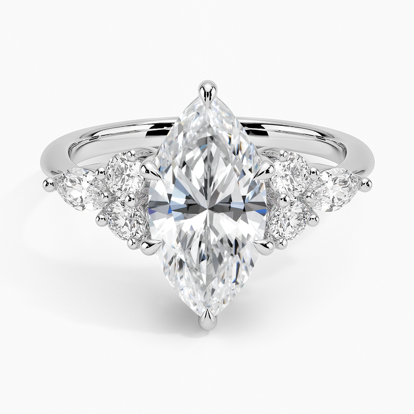 Luceillante Asscher Moissanite Engagement Ring-VOOGME