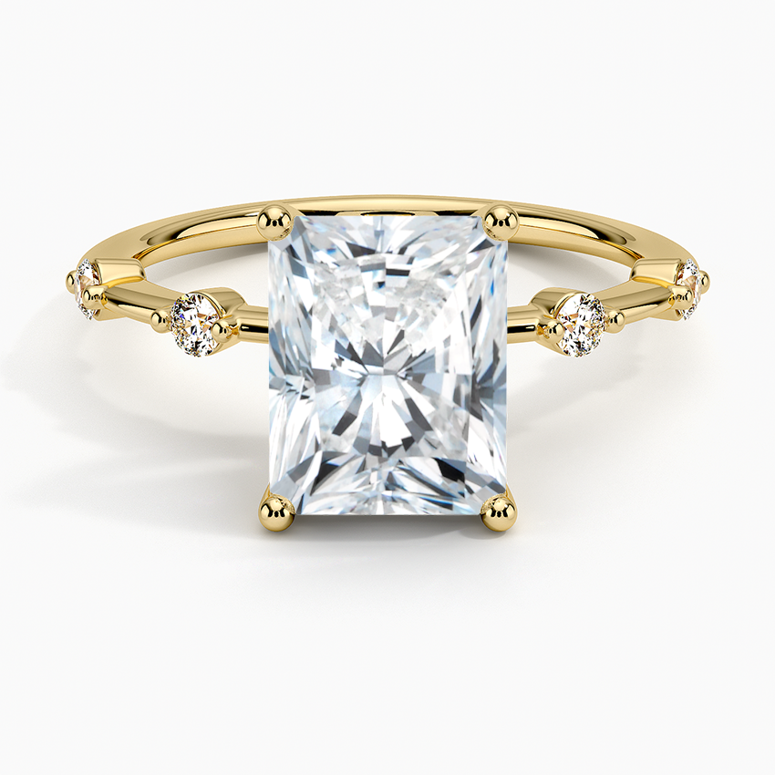 Aime Accent Moissanite Engagement Ring-VOOGME