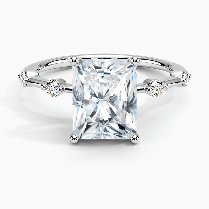 Aime Accent Moissanite Engagement Ring-VOOGME