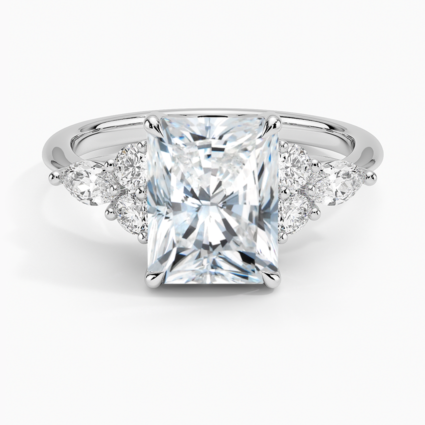 Luceillante Asscher Moissanite Engagement Ring-VOOGME