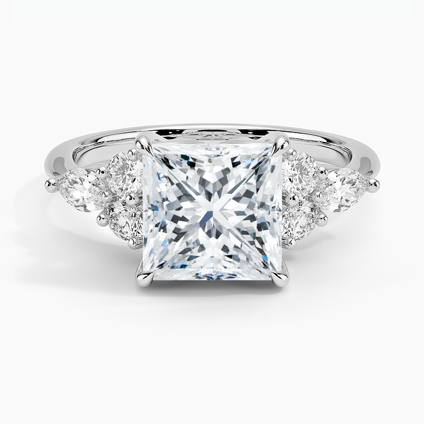 Luceillante Asscher Moissanite Engagement Ring-VOOGME