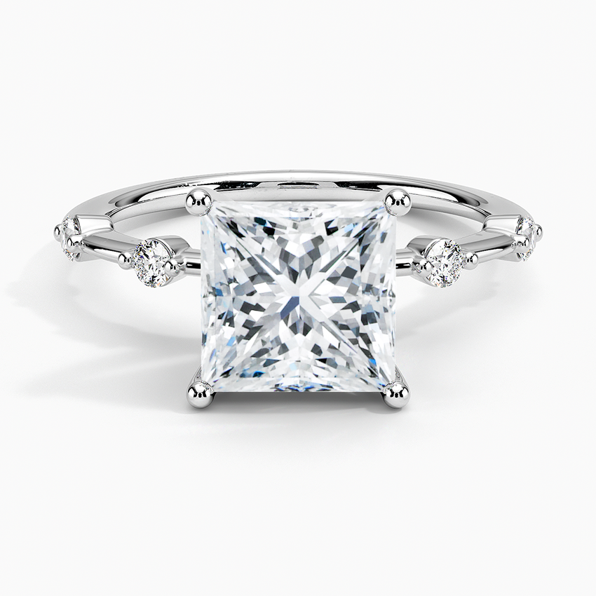 Aime Accent Moissanite Engagement Ring-VOOGME