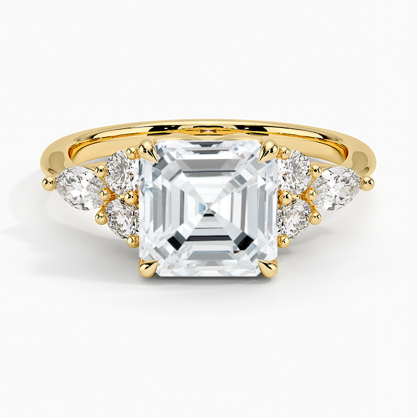 Luceillante Asscher Moissanite Engagement Ring-VOOGME
