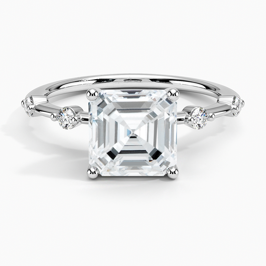 Aime Accent Moissanite Engagement Ring-VOOGME