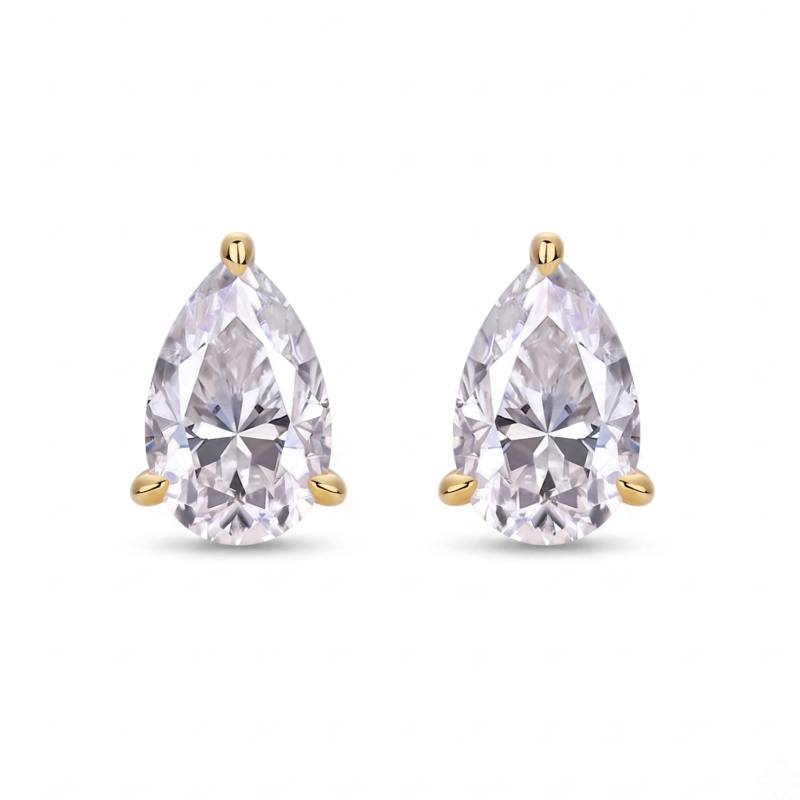 Classic Pear Cut Moissanite Stud Earrings