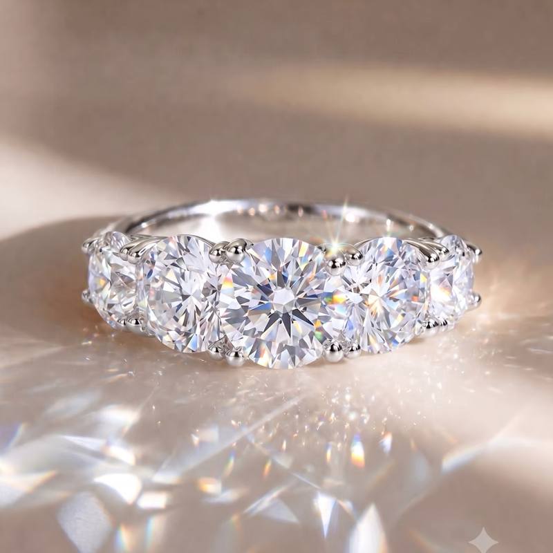 Camille Luxury Five-Stone Moissanite Ring