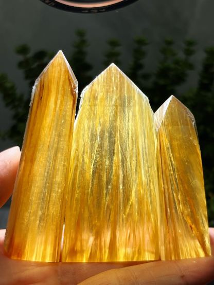 natural gold mica points