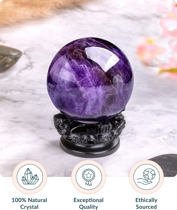 Polished Amethyst Crystal Ball