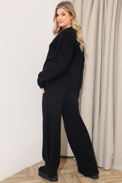 Wide Leg Knitted Co-Ord Trouser