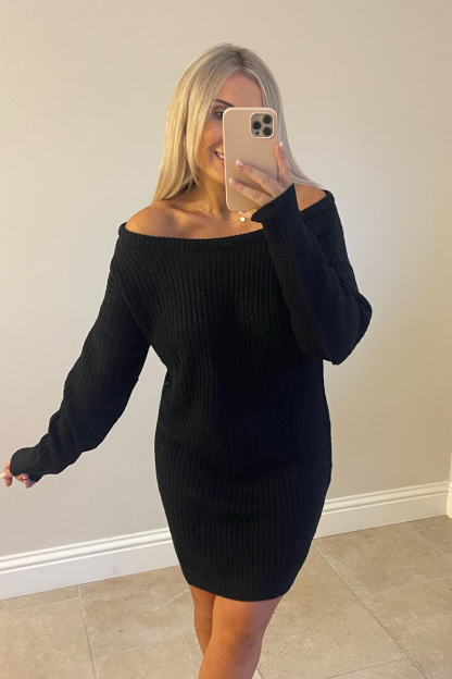 Off Shoulder Knitted Dress