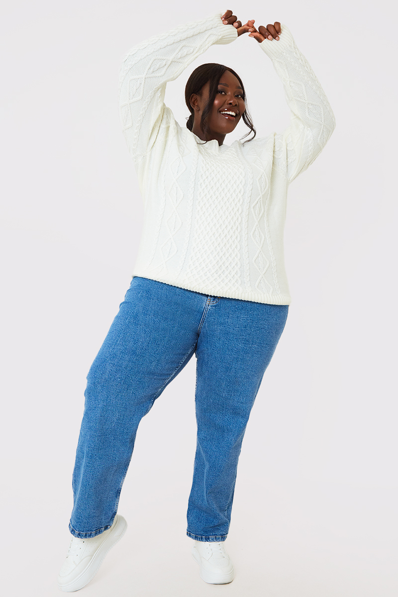 Recycled Cable Knitted Jumper