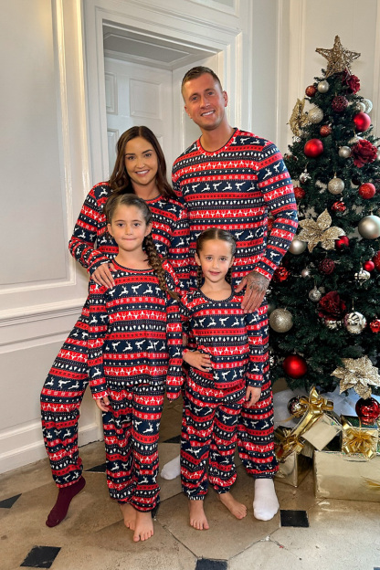 Reindeer Stripe Fairisle Dog PJ