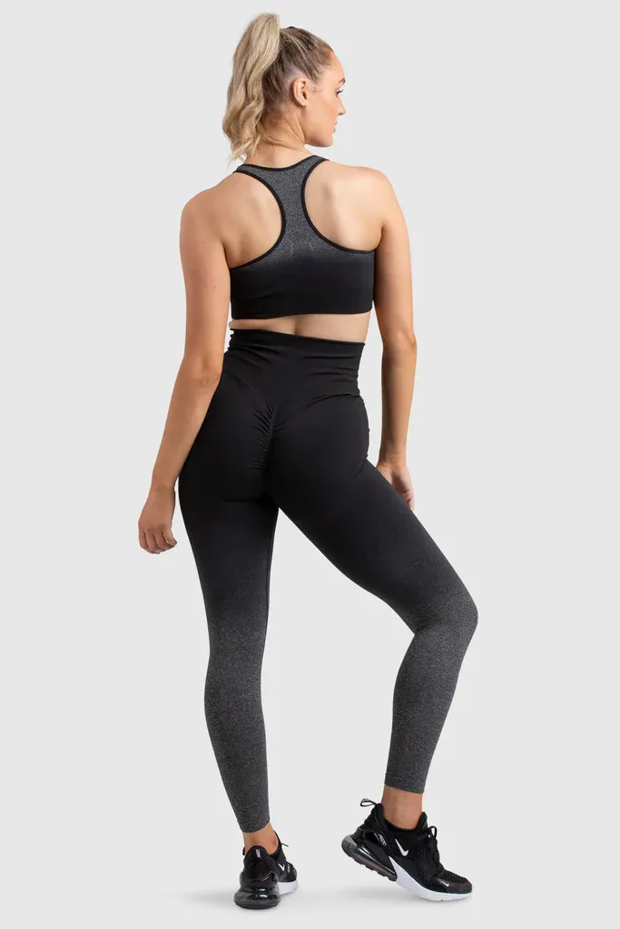 Ombre Seamless Crop - Black