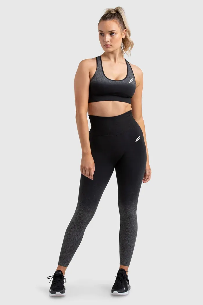 Ombre Seamless Crop - Black