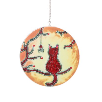 Cross Mirror Foreign Trade 1 Diamond Painting Door Tag Decoration Cat Pendant Creative Door Tag Painting Wall Decoration Painting DIY