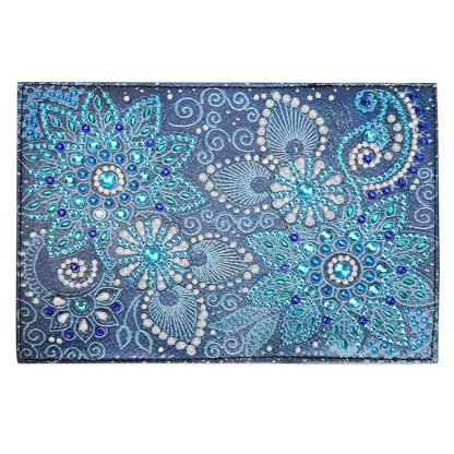 Creative Cross Mirror New Dot Paste Diamond DIY Craft Diamond Painting Travel Passport Notebook Blue Mandala Pattern
