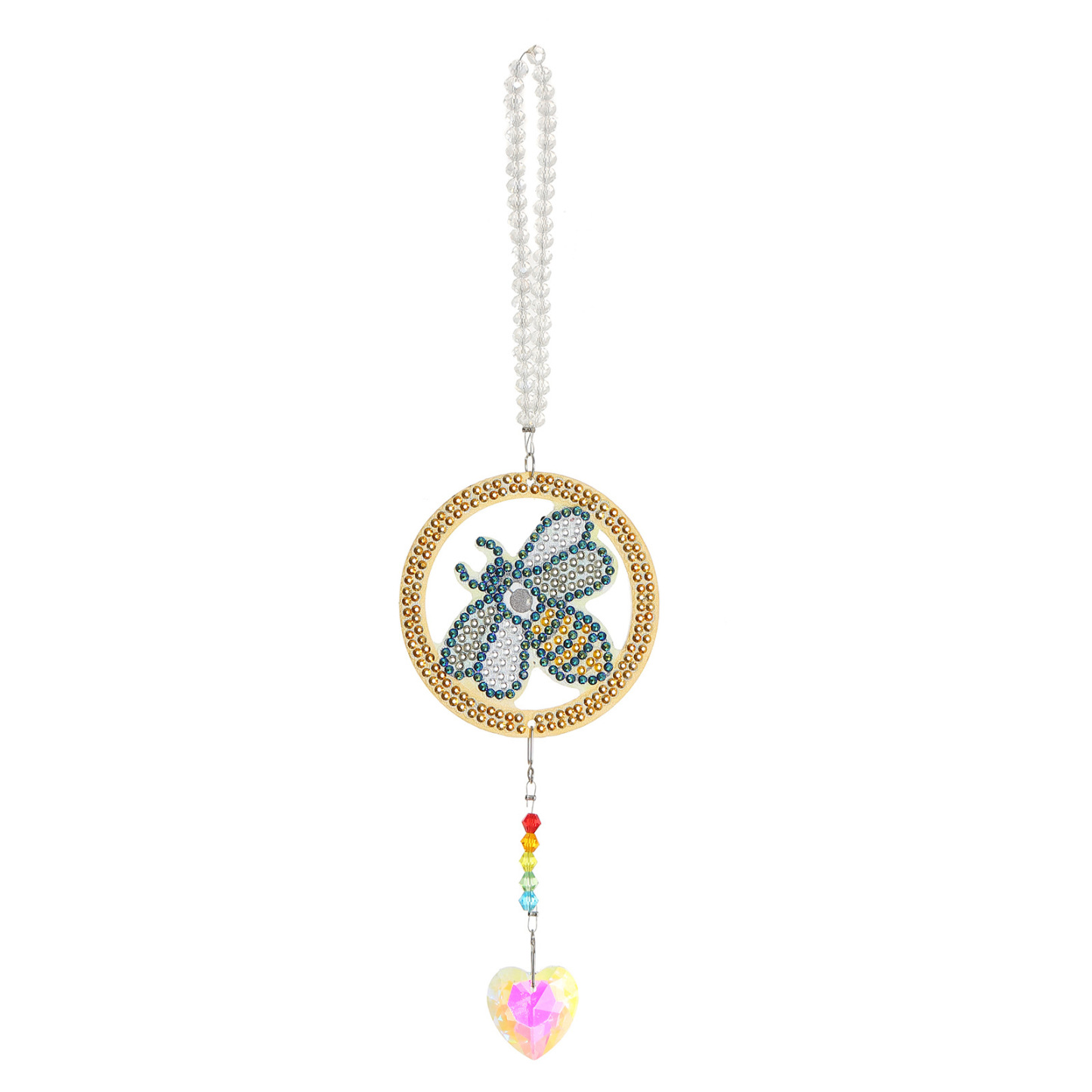 Cross Mirror 1 Diamond Painting Capture Landscape Bee Pattern DIY Pendant, Acrylic Double sided Diamond Painting Set