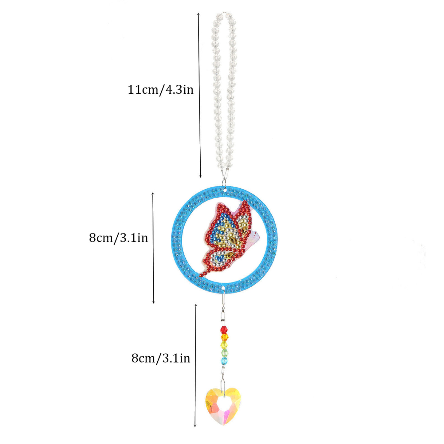 Cross Mirror 1 Diamond Painting Capture Landscape Butterfly Pattern DIY Pendant, Acrylic Double sided Diamond Painting Set