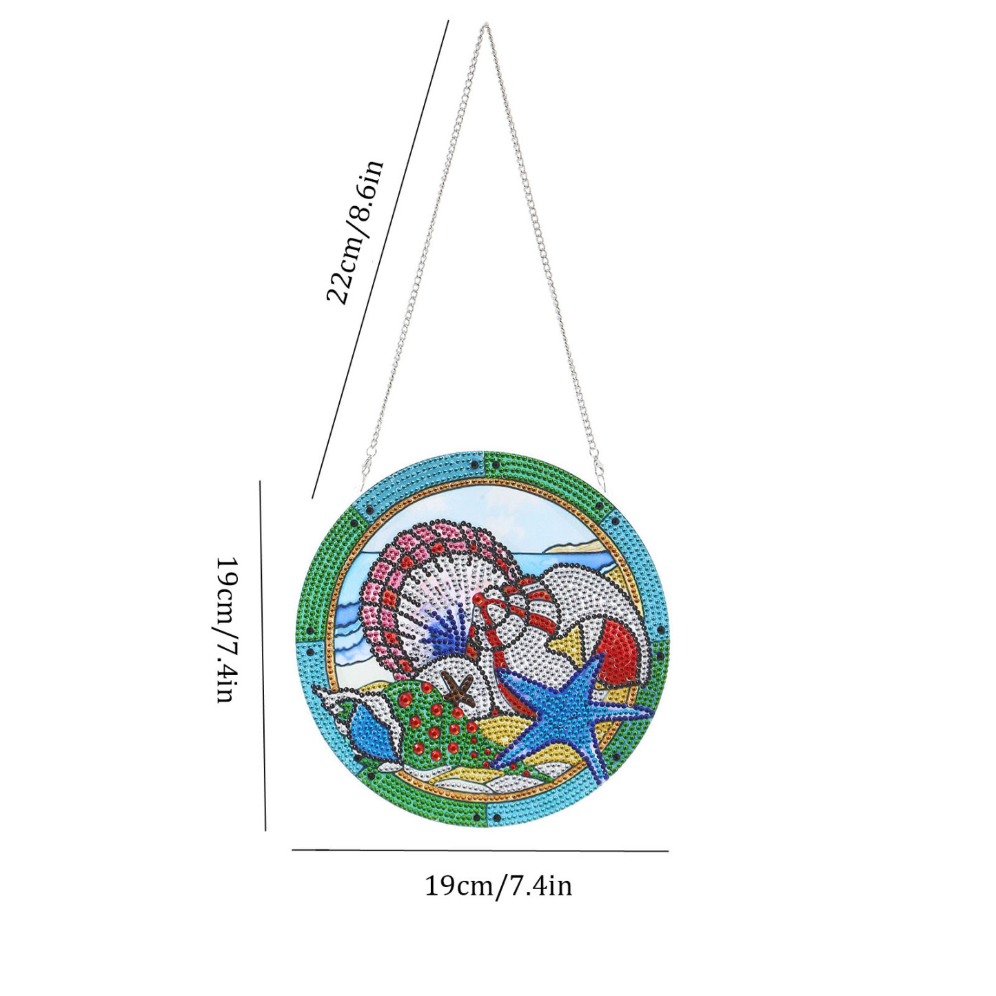 Cross Mirror Europe and America Hot Selling Various Marine Organisms DIY Diamond Painting Doorplate Single sided Acrylic Material Crafts