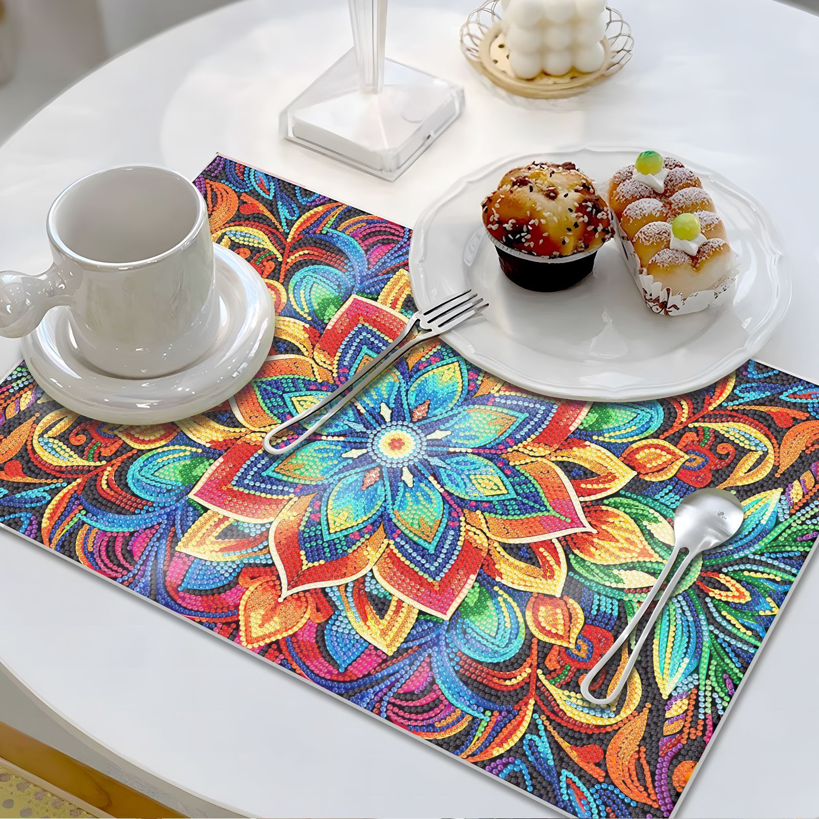 Diamond painting creative new dining mat PET home decoration birthday party decoration painting animal diamond sticker embroidery