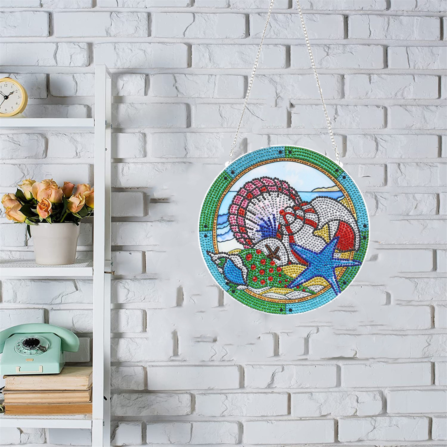 Cross Mirror Europe and America Hot Selling Various Marine Organisms DIY Diamond Painting Doorplate Single sided Acrylic Material Crafts