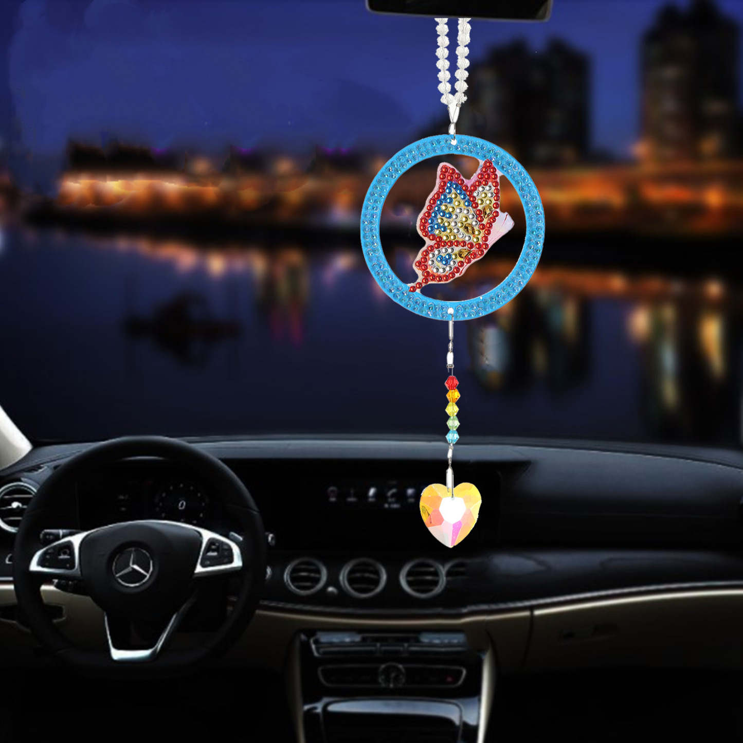 Cross Mirror 1 Diamond Painting Capture Landscape Butterfly Pattern DIY Pendant, Acrylic Double sided Diamond Painting Set