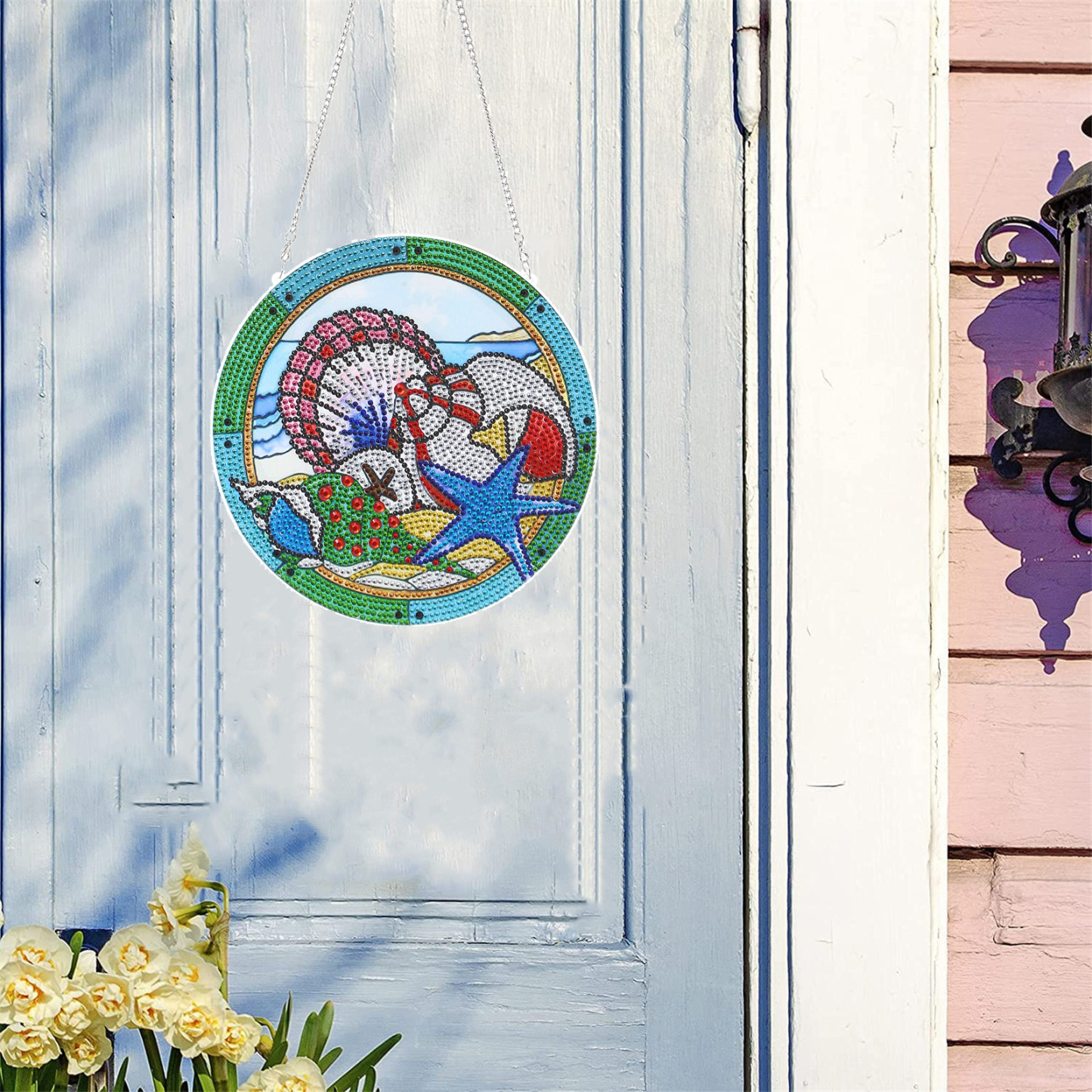 Cross Mirror Europe and America Hot Selling Various Marine Organisms DIY Diamond Painting Doorplate Single sided Acrylic Material Crafts