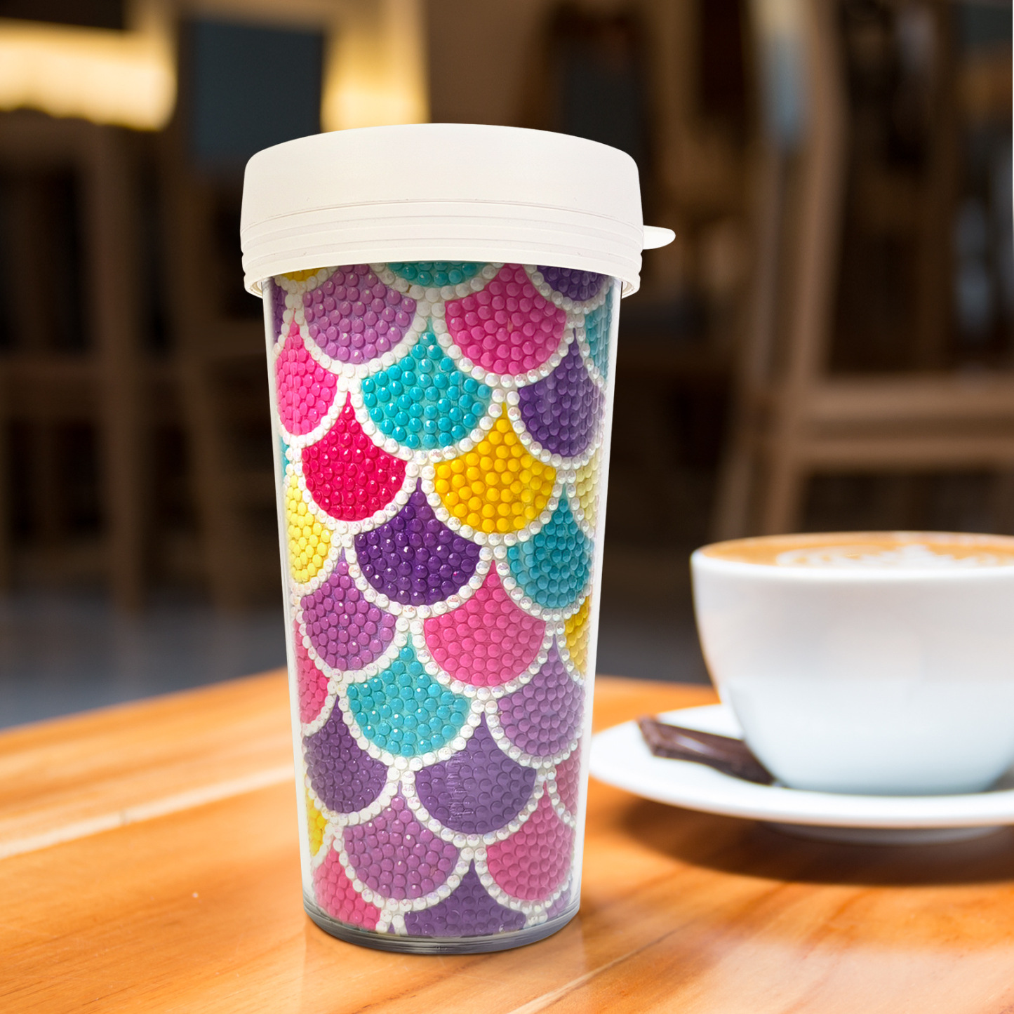 Customized diamond painting cup, Amazon cross-border handmade gift, drinkable water cup, brick and stone painting cup
