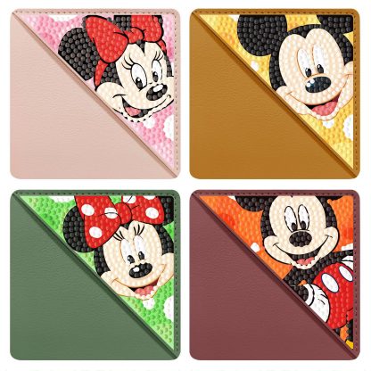 5d diamond painting bookmark wholesale diamond sticker DIY handmade crystal shaped diamond PU corner bookmark set