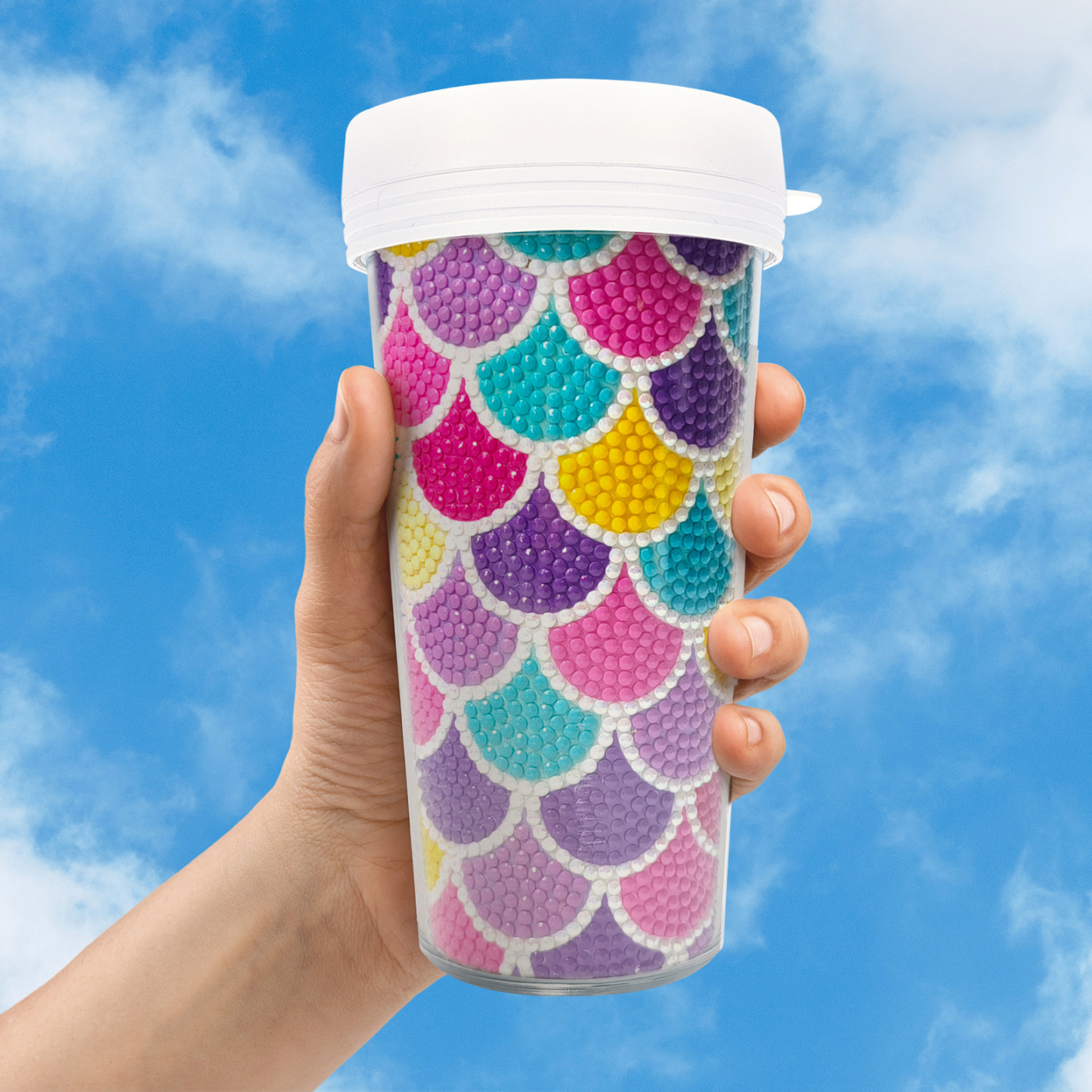 Customized diamond painting cup, Amazon cross-border handmade gift, drinkable water cup, brick and stone painting cup