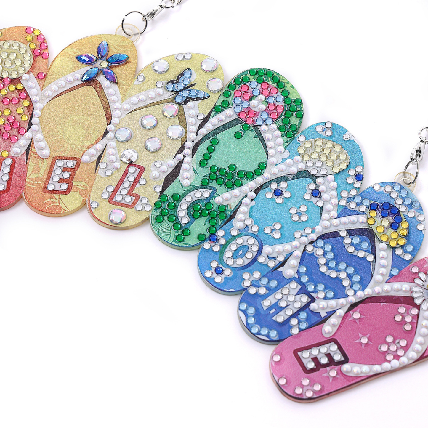 Cross mirror 1 diamond painting door plaque decoration slipper pendant creative door plaque painting wall decoration painting handmade DIY