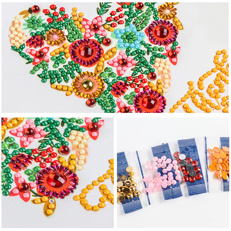 Diamond painting DIY polka dot diamond greeting card Christmas gift birthday card cross-border new handmade polka dot diamond Christmas sticker diamond greeting card