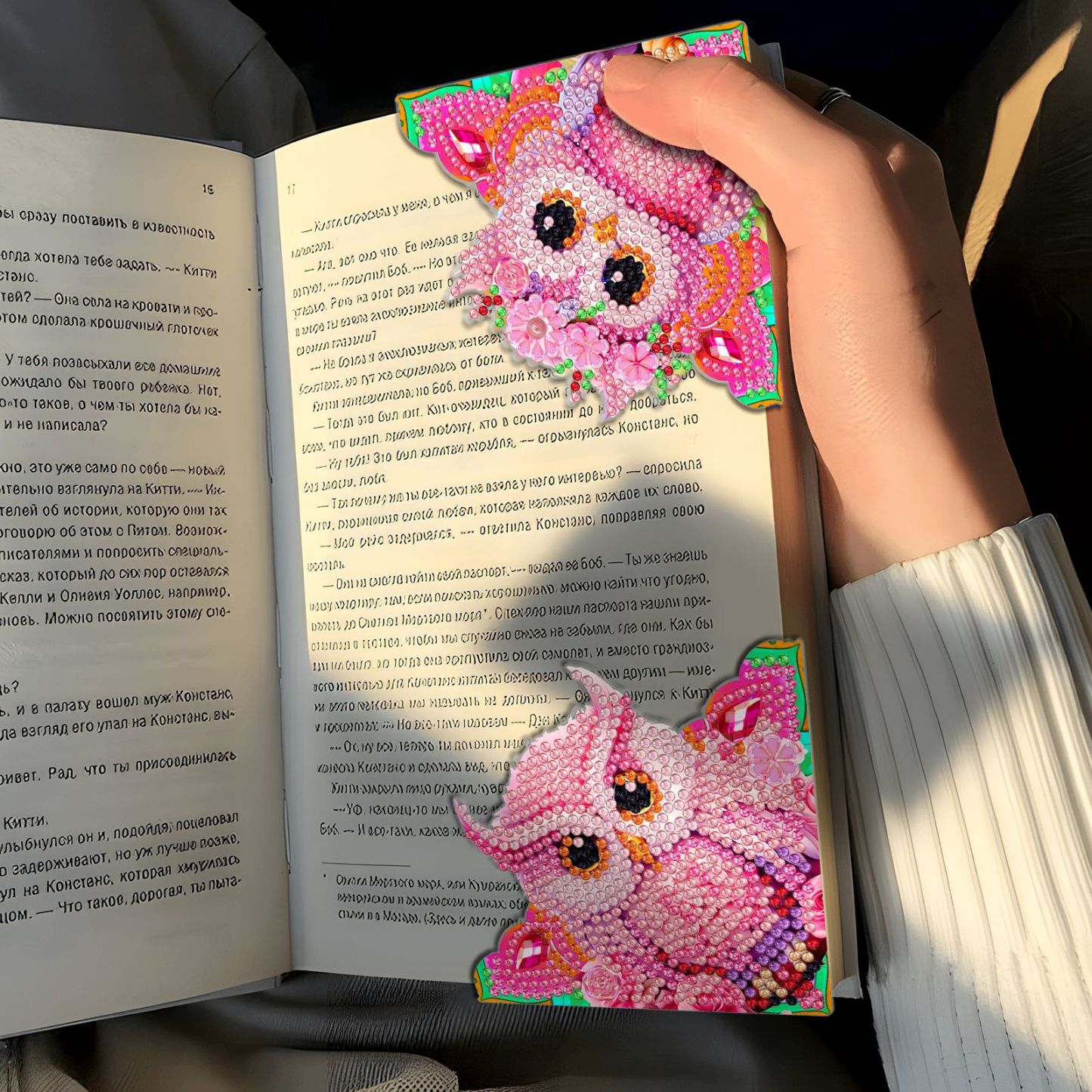 New Diamond Drawing Bag Corner Bookmark Creative DIY Dot Diamond PET Laser Cartoon Decoration Handmade Drawing Wholesale