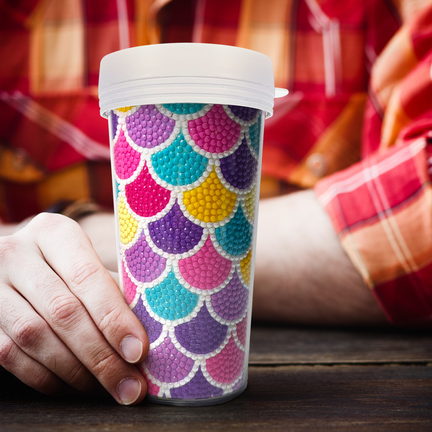 Customized diamond painting cup, Amazon cross-border handmade gift, drinkable water cup, brick and stone painting cup