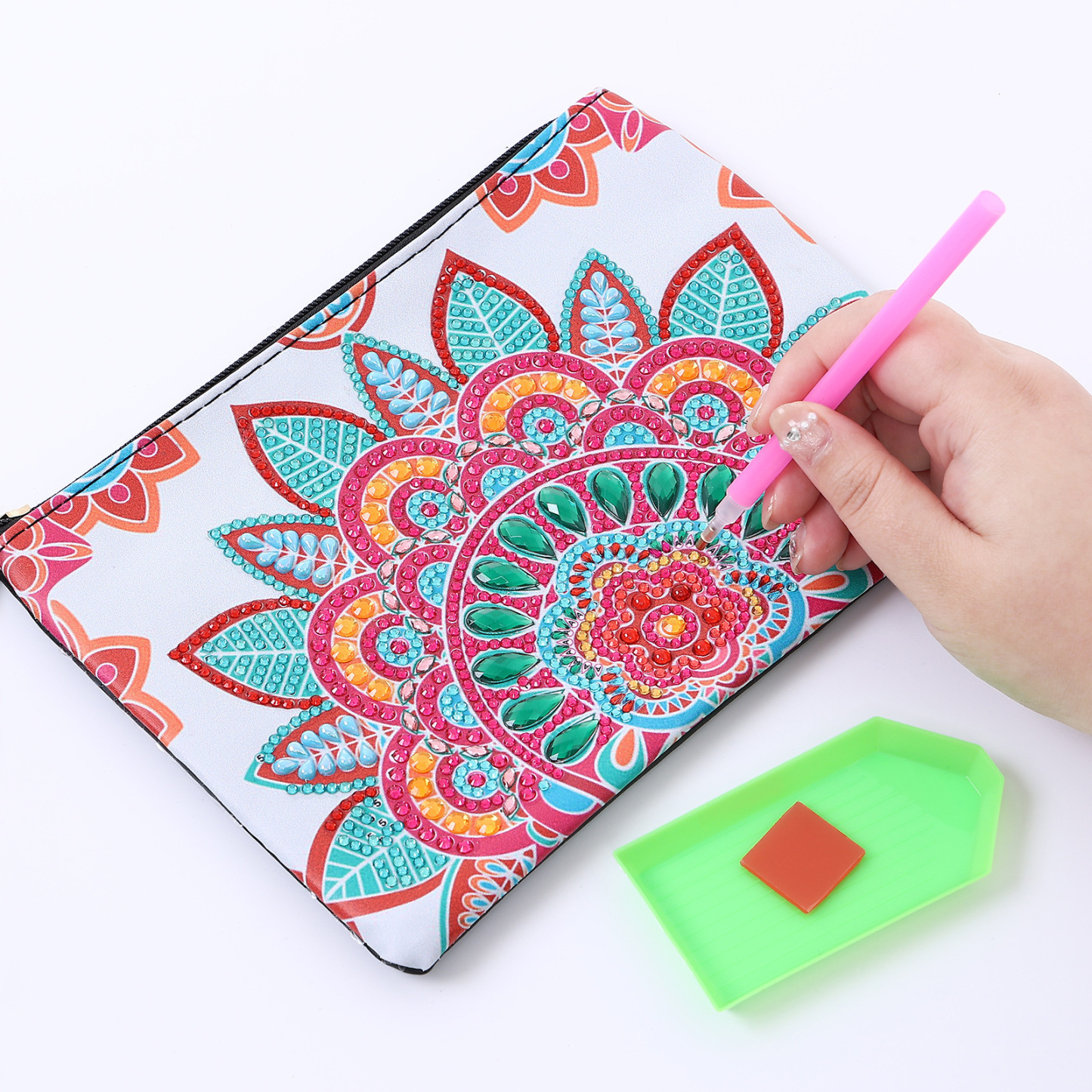 Cross Mirror AliExpress 5D DIY Diamond Painting Handbag Makeup Bag Mandala Style Diamond Art Craft Bag