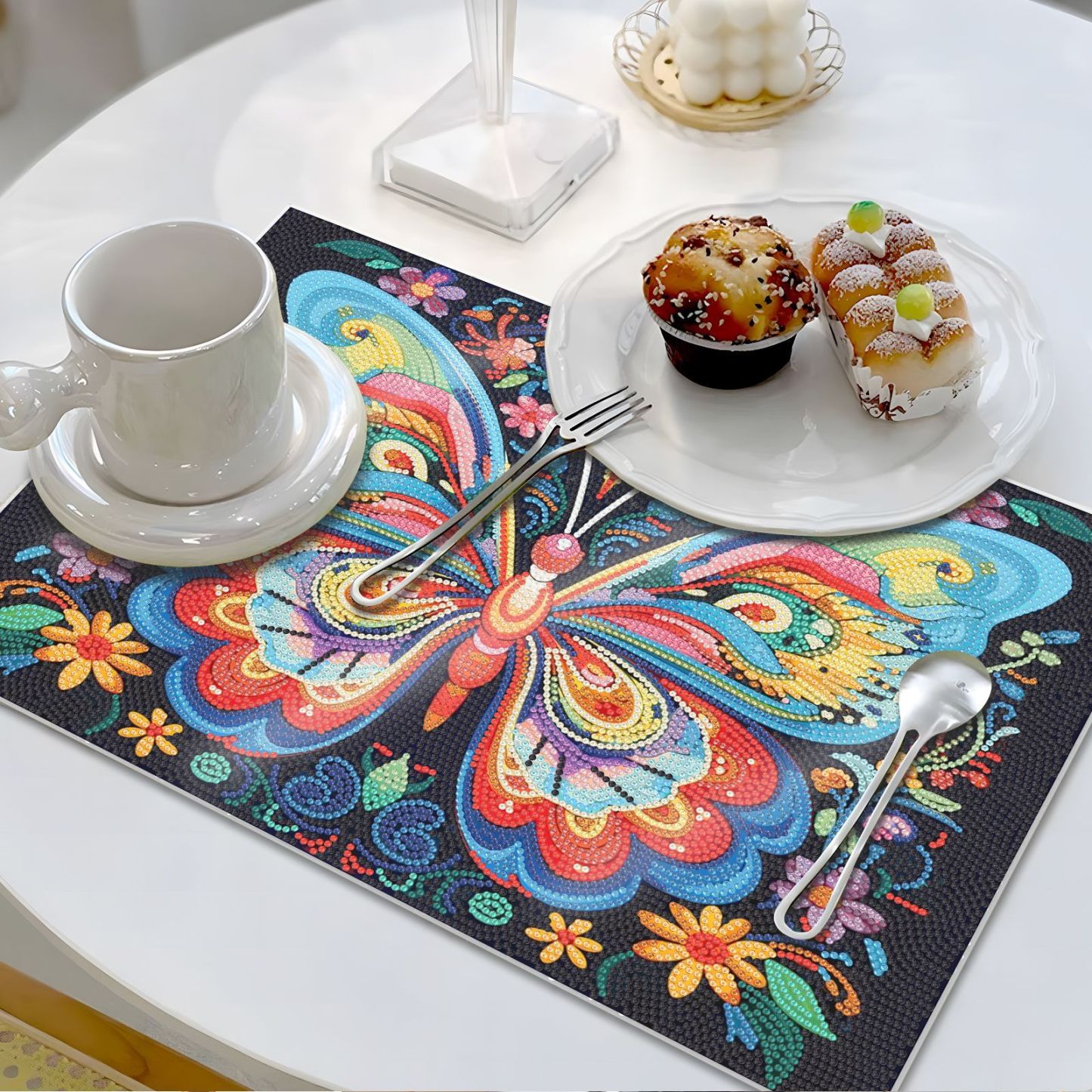 Diamond painting creative new dining mat PET home decoration birthday party decoration painting animal diamond sticker embroidery