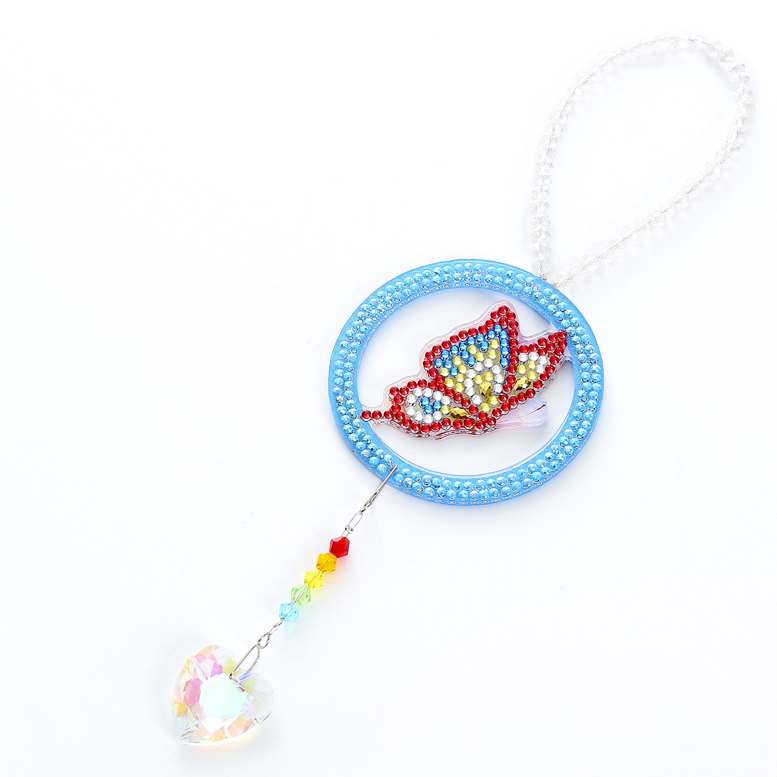 Cross Mirror 1 Diamond Painting Capture Landscape Butterfly Pattern DIY Pendant, Acrylic Double sided Diamond Painting Set