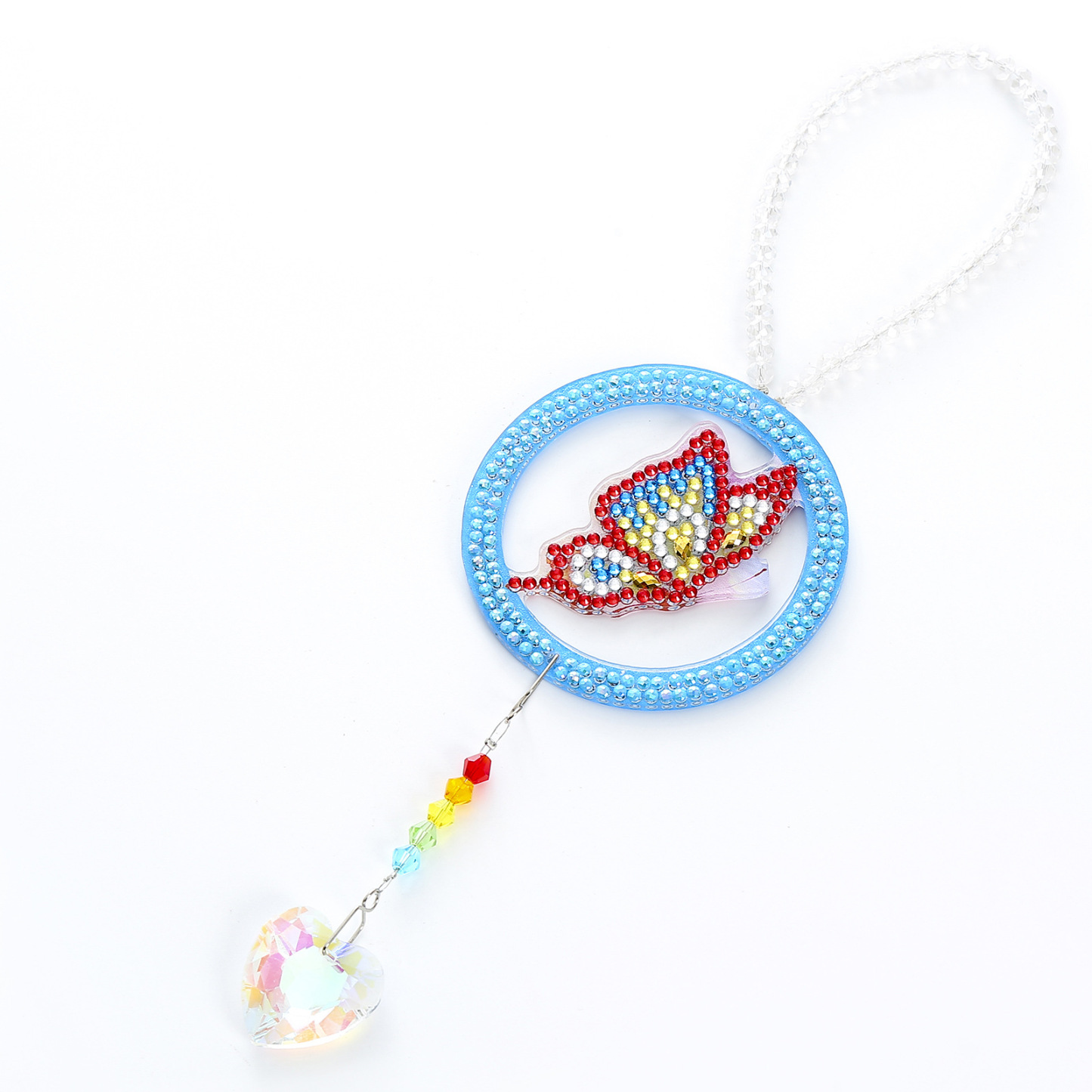 Cross Mirror 1 Diamond Painting Capture Landscape Butterfly Pattern DIY Pendant, Acrylic Double sided Diamond Painting Set