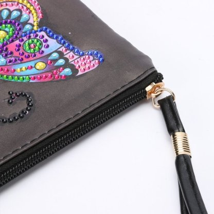 1 piece of 5D butterfly craft bag across the mirror, Diy artificial diamond painting storage bag, art combination bag, waterproof art