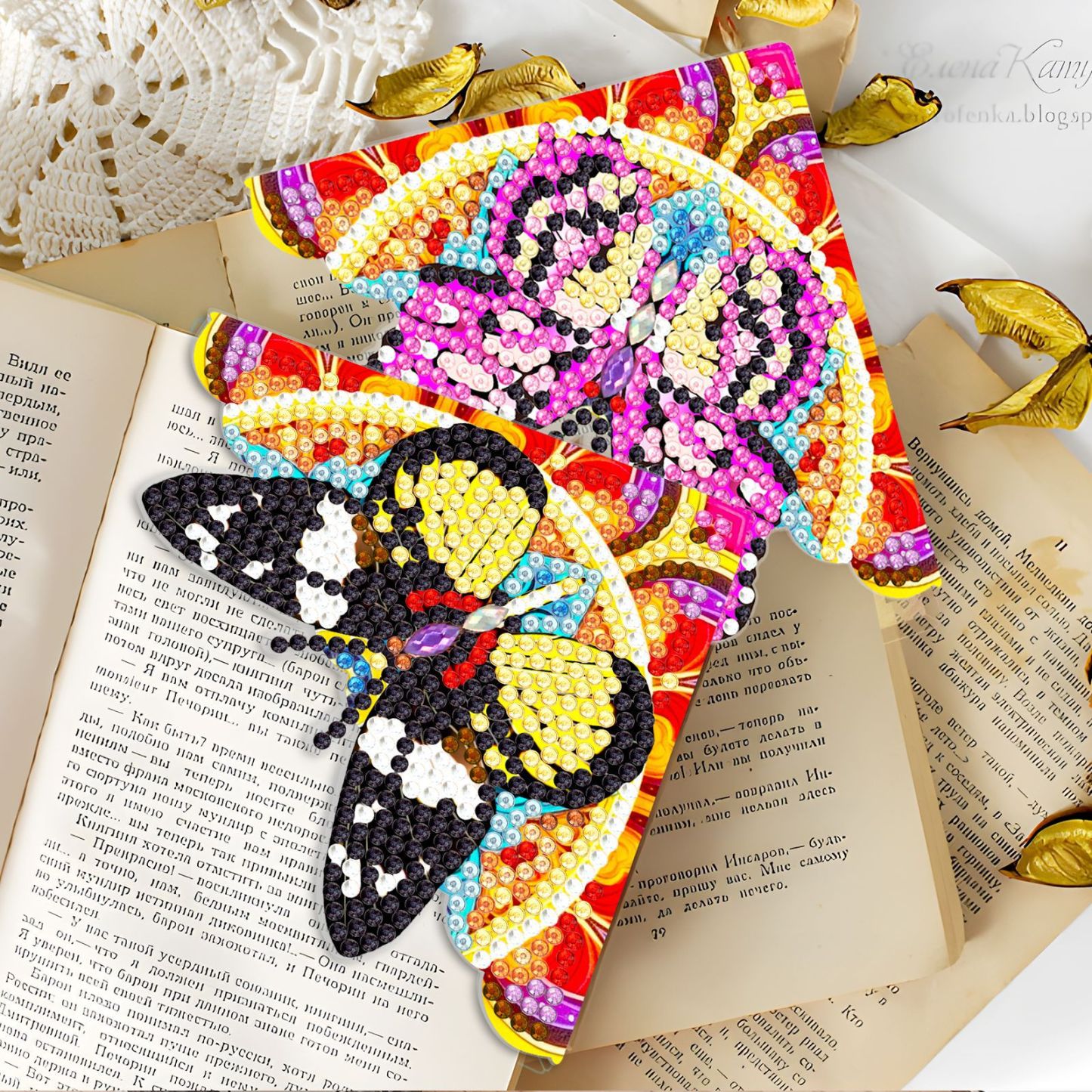 New Diamond Drawing Bag Corner Bookmark Creative DIY Dot Diamond PET Laser Cartoon Decoration Handmade Drawing Wholesale