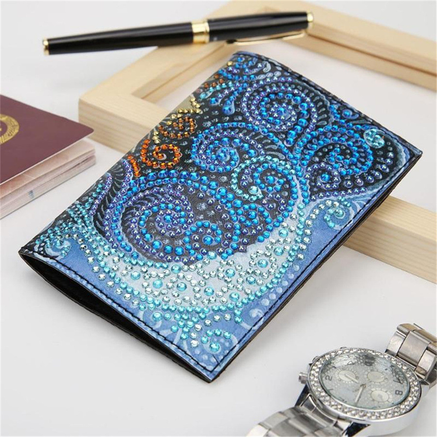 Cross Mirror Creative Cross Mirror New Dot Sticker Diamond DIY Craft Diamond Painting Travel Passport Notebook Sunflower Pattern