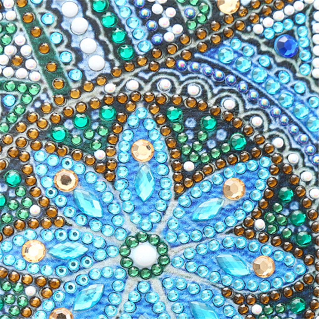 Creative Cross Mirror New Dot Paste Diamond DIY Craft Diamond Painting Travel Passport Notebook Flower Pattern