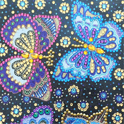 Creative Cross Mirror New Dot Paste Diamond DIY Craft Diamond Painting Travel Passport Notebook Colorful Butterfly Pattern