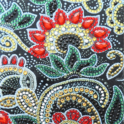 Creative Cross Mirror New Dot Paste Diamond DIY Craft Diamond Painting Travel Passport Notebook Colorful Flower Pattern