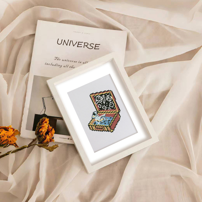 Frameless, mini diamond painting, space creative mini diamond painting on the entrance flower house desktop, creative simple pattern diamond painting, 12 pcs, 5.9 X7 inches.