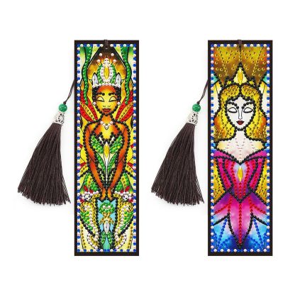 New Diamond Painting Bookmark 5d Cross border DIY Bright Diamond Alien Diamond Bookmark with Pendant Foreign Trade Set Wholesale