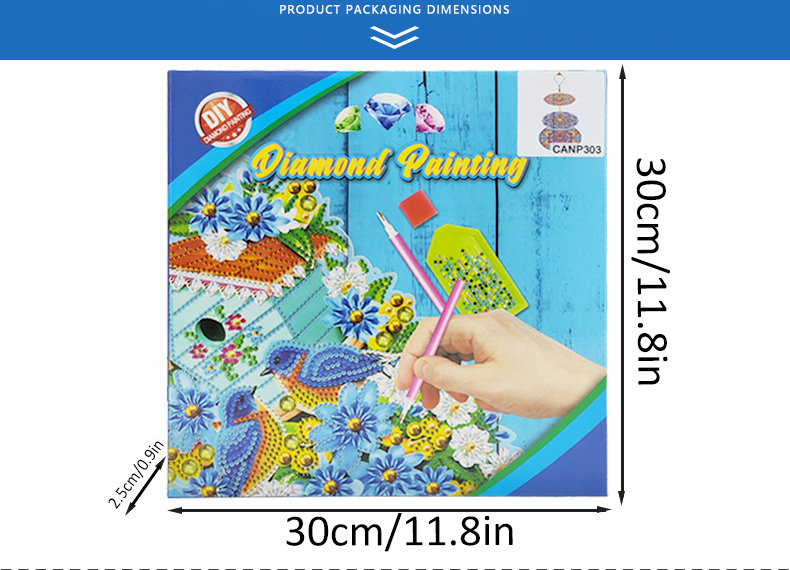 Cross border DIY diamond painting three-layer three-dimensional bracket dining plate Mandala diamond painting 5d diamond embroidery dessert bracket